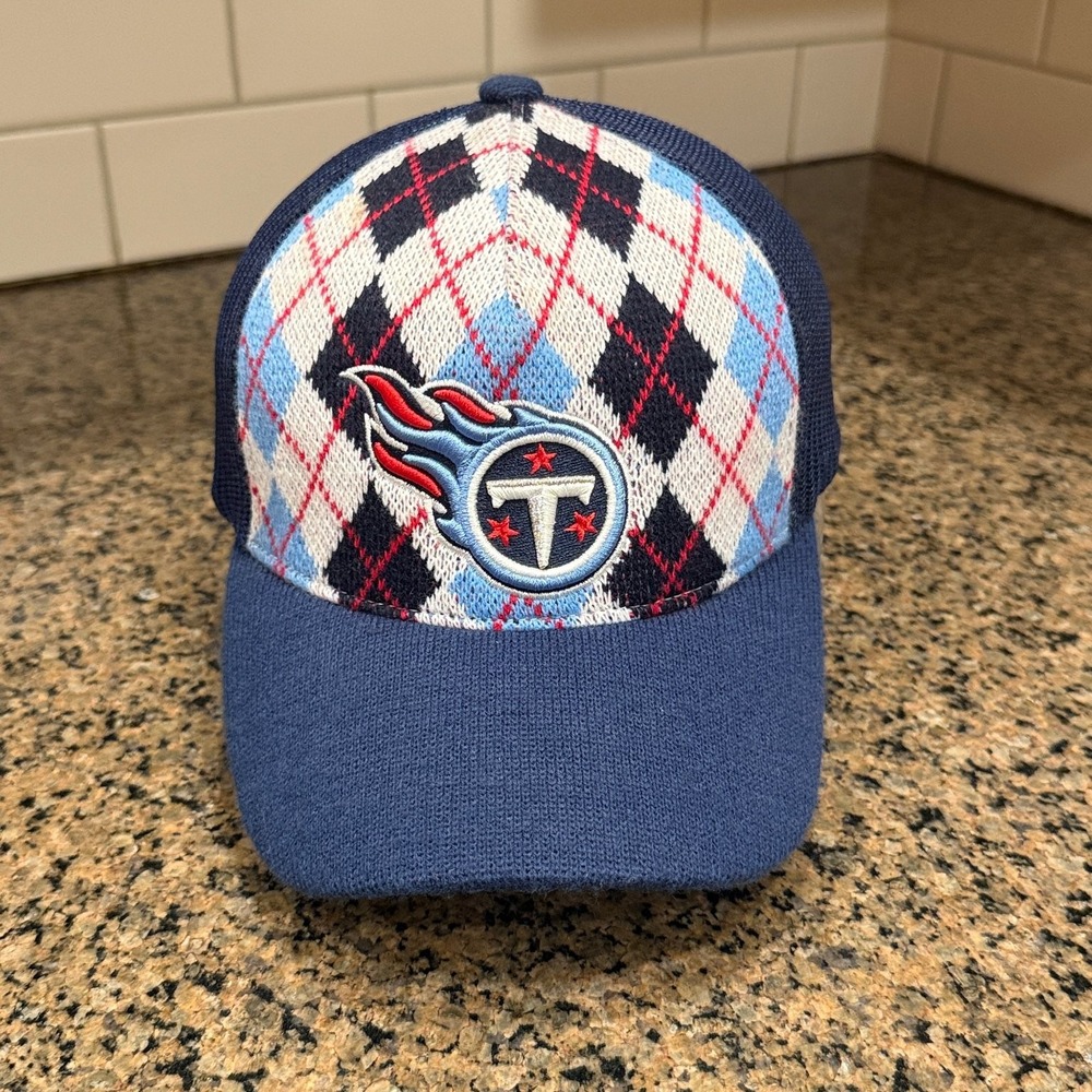 Tennessee Titans Reebok NFL Argyle Trucker Snapback Adjustable Blue